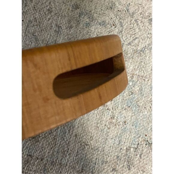 Vintage Goodwood Round Serving Tray Teak MCM Thailand Bar Coffee Breakfast 14” - Picture 5 of 5